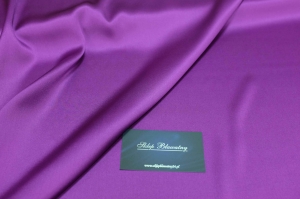 Jedwab Naturalny z Lycrą Satyna Fiolet Biskupi