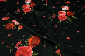 Jedwab Naturalny 100% Satyna Mango Nero