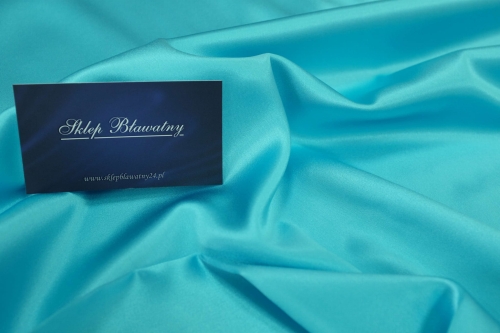 Jedwab Naturalny Satyna z Lycrą Milano Turkus 01.jpg