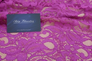 Koronka Poliestrowa Seymore Fuksja