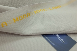 Wełna 100% Kostiumowa Krepa Alta Moda Szara/Beige