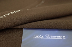 Wełna Lycra Kostiumowa Krepa Leitmotiv Czekolada