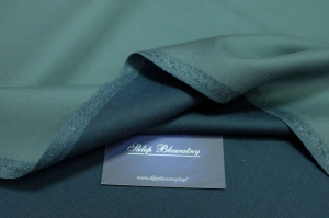 Wełna Kaszmir Kostiumowa Zielona Dwustronna