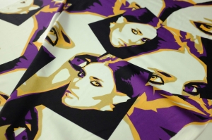 Jedwab Naturalny Satyna z Lycra Faces