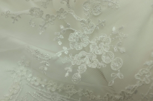 Koronka Wiskoza 100% Nomi Ślubna Ecrue 