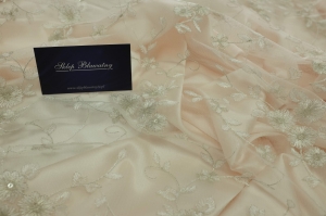 Koronka  Ślubna Poliamid Brudna Biel/Ecrue na Tiulu