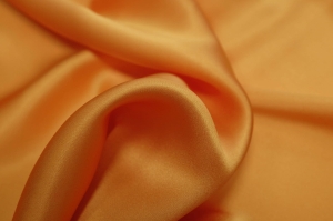 Jedwab Naturalny 100% Satyna Milano Pomarańcz Delikatny 