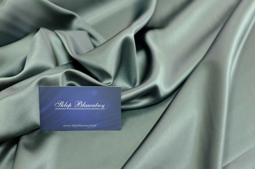 Jedwab Naturalny Satyna z Lycrą Gładka Milano Stalowa 02.jpg