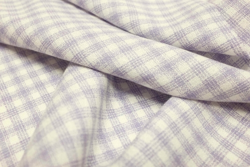 Wełna 100% Kostiumowa Pepitka Liliowo Biała 06.jpg