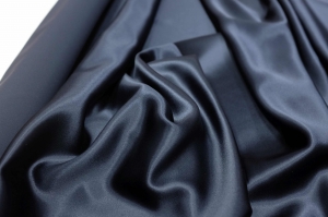 Jedwab Naturalny 100% Satyna Podwójna Granat