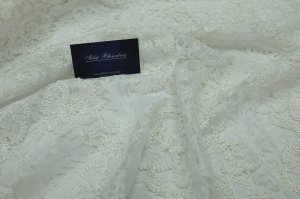 Wiskoza 100% Koronka Ślubna Ellie Saab Biała