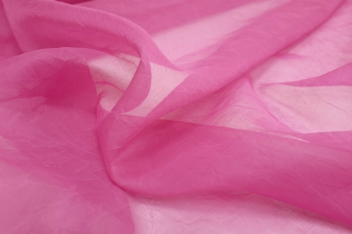 Jedwab Naturalny 100% Organza Kreszowana Fuksja 01.jpg