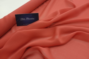 Jedwab Naturalny 100% Szyfon Milano Koralowy