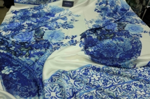 Jedwab Naturalny z Lycra Satyna D&G Ceramica Vases