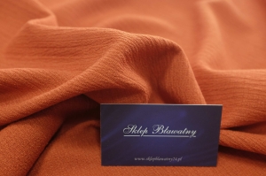 Wełna Poliester Krepon Alta Moda Zgaszony Pomarańcz