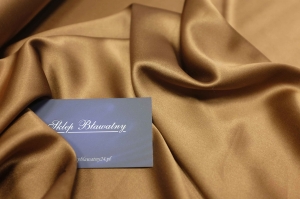 Jedwab Naturalny z Lycrą Satyna Milano Brąz Jasny