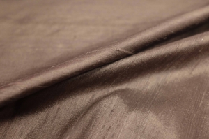 Jedwab Naturalny 100% Shantung/Tafta Alta Moda Brązowy