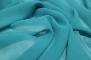 Jedwab Naturalny 100% Szyfon L&L Milano Turkusowy