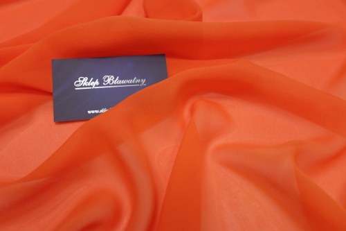 edwab Naturalny 100% Szyfon Milano Pomarańcz Ostry 02.jpg