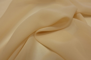 Jedwab Naturalny 100% Szyfon/Krepa Milano Morela Jasna