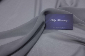 Jedwab Naturalny 100% Szyfon/Krepa Milano Stalowy