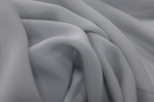 Jedwab Naturalny 100% Szyfon Milano Popiel/Gołębi Kupon