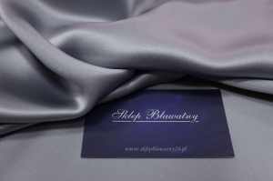 Jedwab Naturalny Satyna z Lycrą Gładka Milano Szary