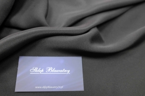 Jedwab Naturalny Double Crepe Cady Czarny