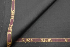 Wełna 100% Garniturowa Super 120's L&L Czarny