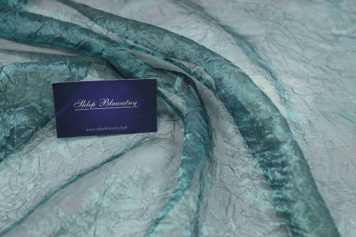 Jedwab Naturalny 100% Organza Metal Turkus 02.jpg