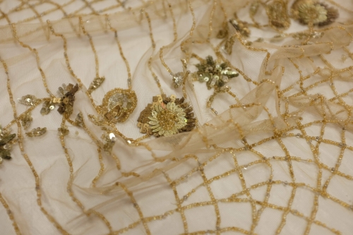 Wiskoza 100% Koronka Calais Cekiny 01.jpg