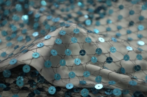 Cekiny Turkusowe z Bawełnianą Nicią