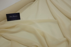 Jedwab Naturalny 100% Szyfon Milano Waniliowy