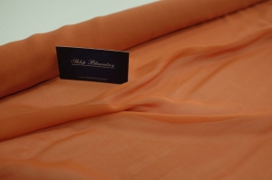 Jedwab Naturalny 100% Szyfon Milano Terakota Jasna