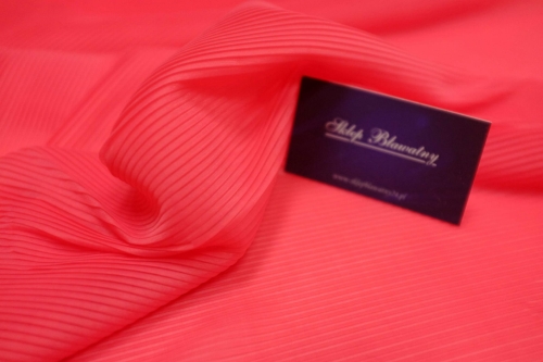 Poliester 100% Szyfon Plisowany Karnawałowy CZerwony Arbuzowy 02.jpg