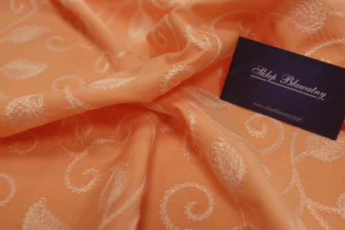 Bawełna 100% Haft Angielski na Etaminie Kupon Morelowy 04.jpg