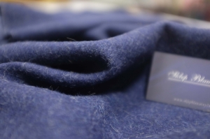 Wełna 100% Włos Angora Kupon Alta Moda Kobalt