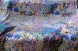 Jedwab Naturalny Satyna z Lycrą D&G Santorini Kupon