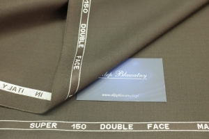 Wełna Kostiumowa Double Face Brązowa