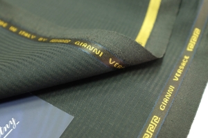 Wełna Kaszmir Garniturowa Gianni Versace Prążek Czekolada