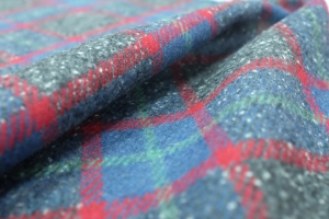 Wełna KostiumowaTweed Tartan Granat